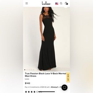 Lulus Lace V-Back Mermaid Maxi Dress